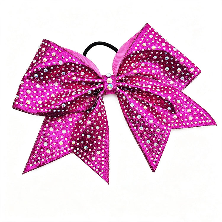8'' Rhinestone Cheer Bow